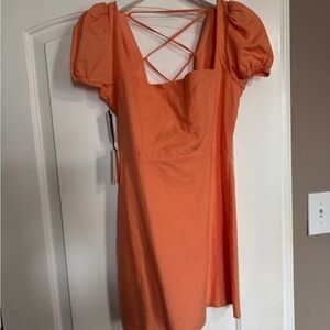 Aritzia Sunday Best Monday Dress in Sunny Apricot